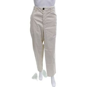 White Sand Mens Beige Chino Khakis Cotton Silk Solid Beach Button Size 50